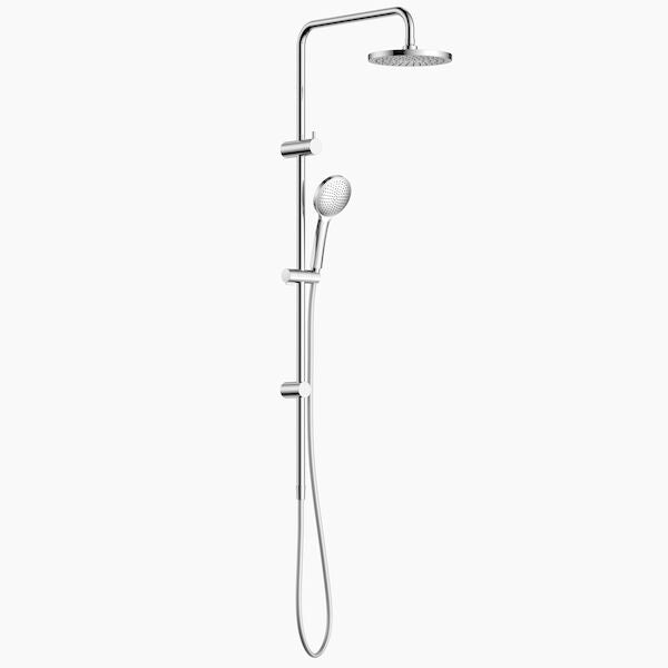 Clark Round II Rail Shower with Overhead