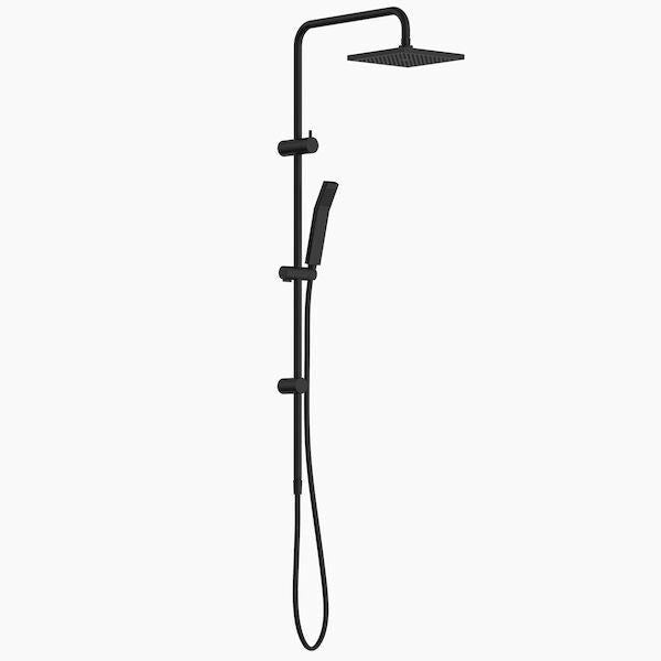 Clark Square II Rail Shower with Overhead