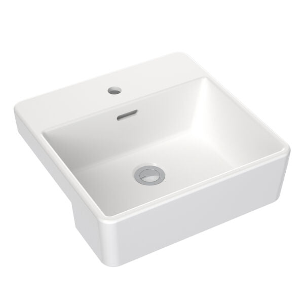 Clark Square Semi Recessed Basin 400mm (1 Tap Hole)