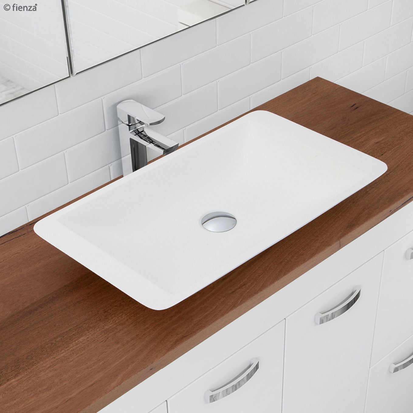 Fienza - Classique 600 Solid Surface Above Counter Basin, Matte White