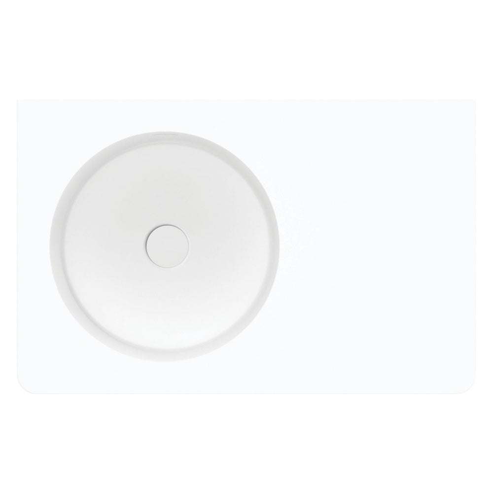 Fienza Encanto 700 Solid Surface Wall Basin, No Tap Hole