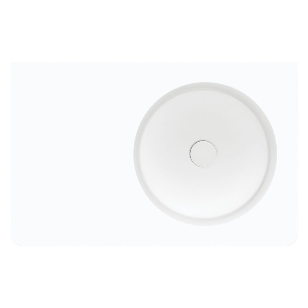 Fienza Encanto 700 Solid Surface Wall Basin, No Tap Hole