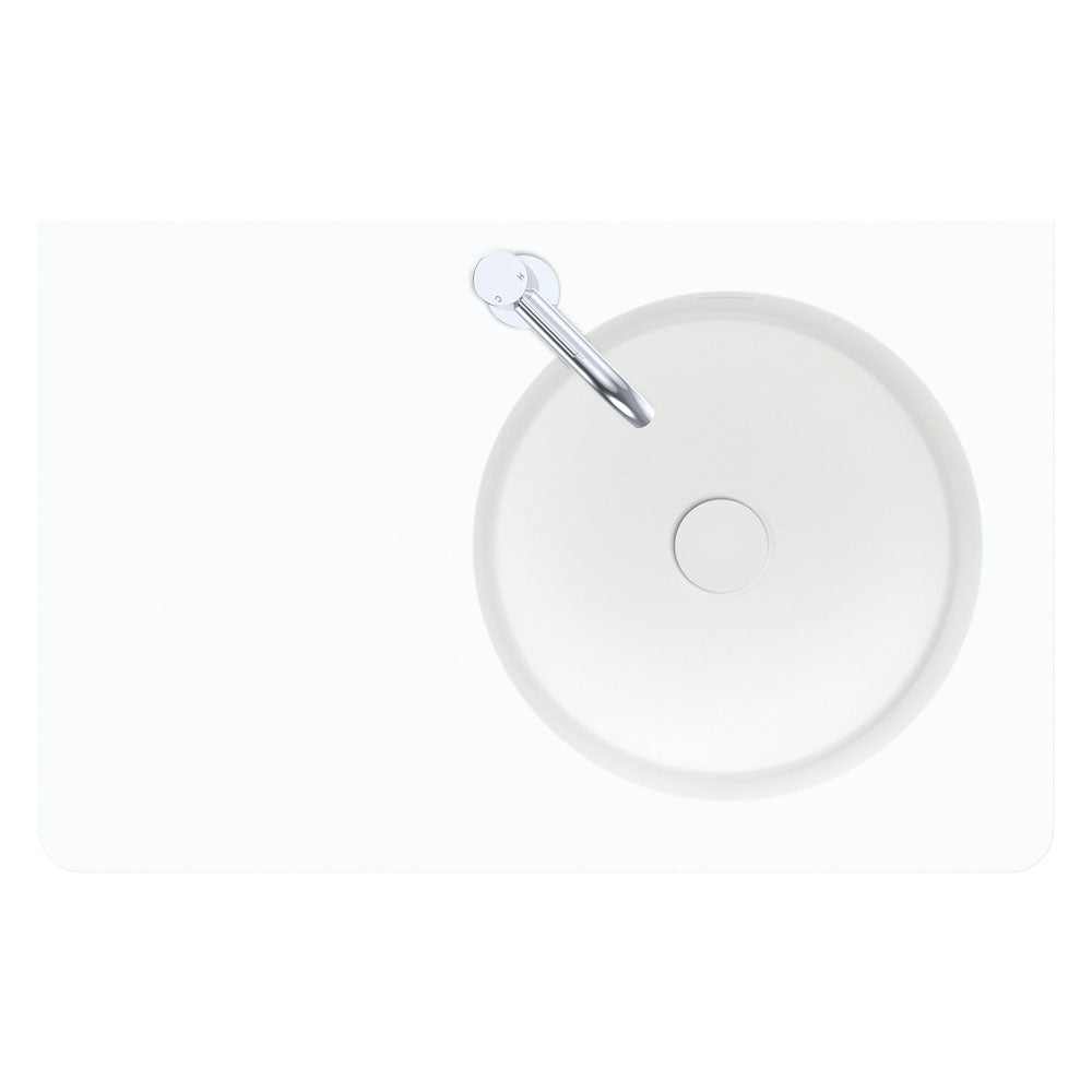 Fienza Encanto 700 Solid Surface Wall Basin, 1 Tap Hole