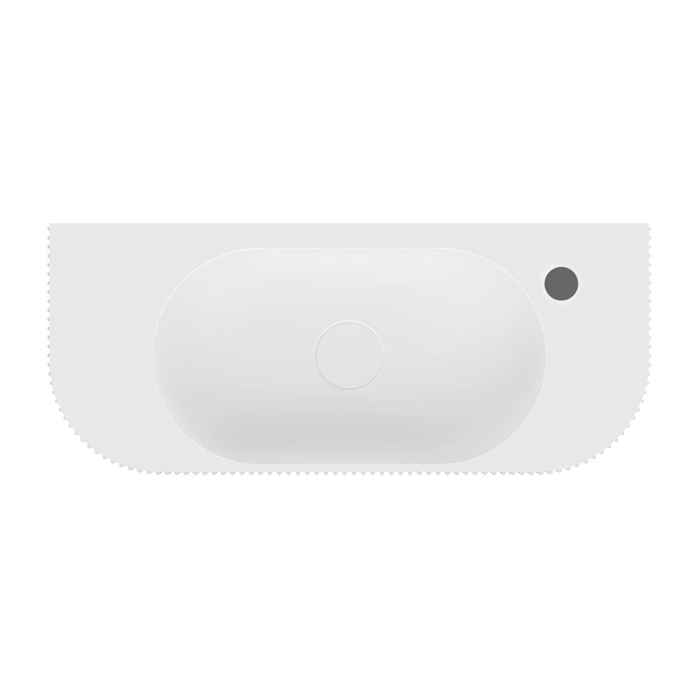 Fienza Minka Solid Surface Wall Basin, 1 Tap Hole