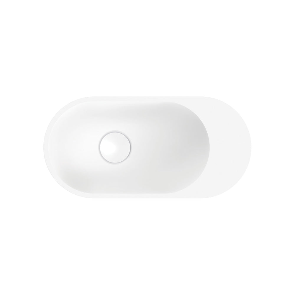 Fienza Ari Solid Surface Wall Basin, No Tap Hole