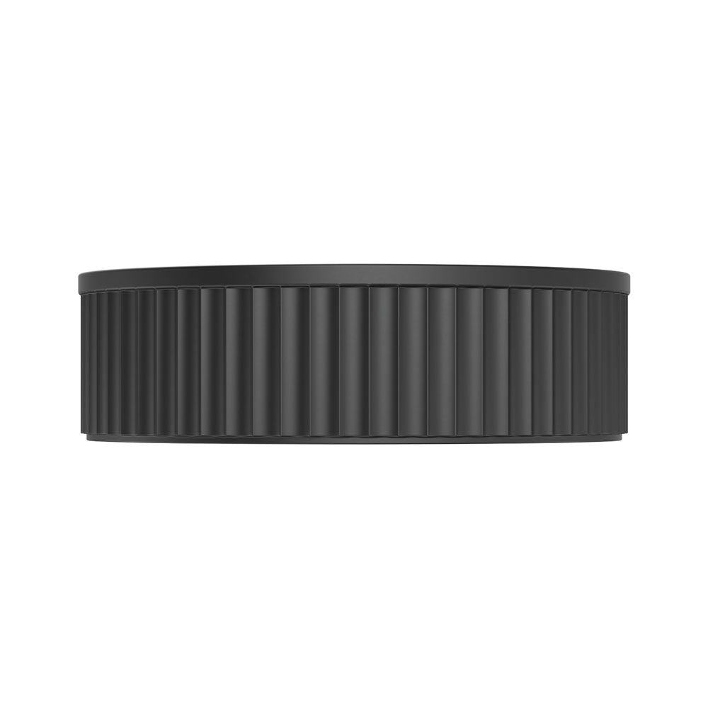 Fienza Minka Round Solid Surface Above Counter Basin, Matte Black