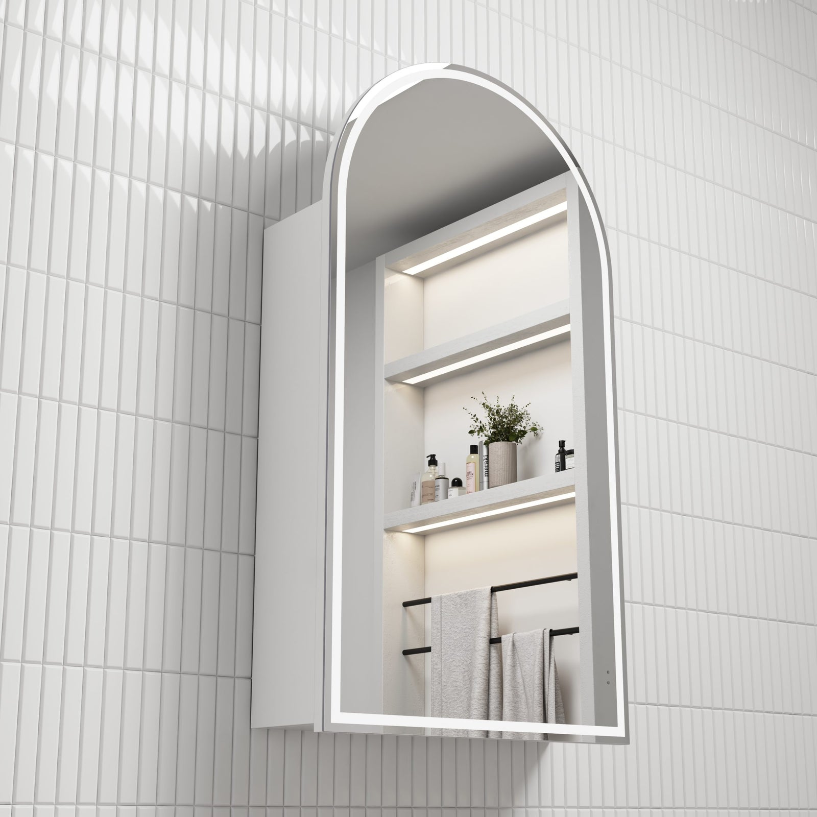 Aulic Canterbury Arch LED Shaving Cabinet