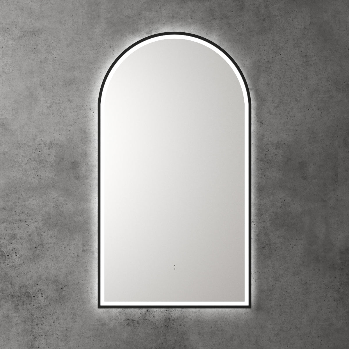 Aulic Canterbury Arch LED Mirror 500 x 900mm Matte Black