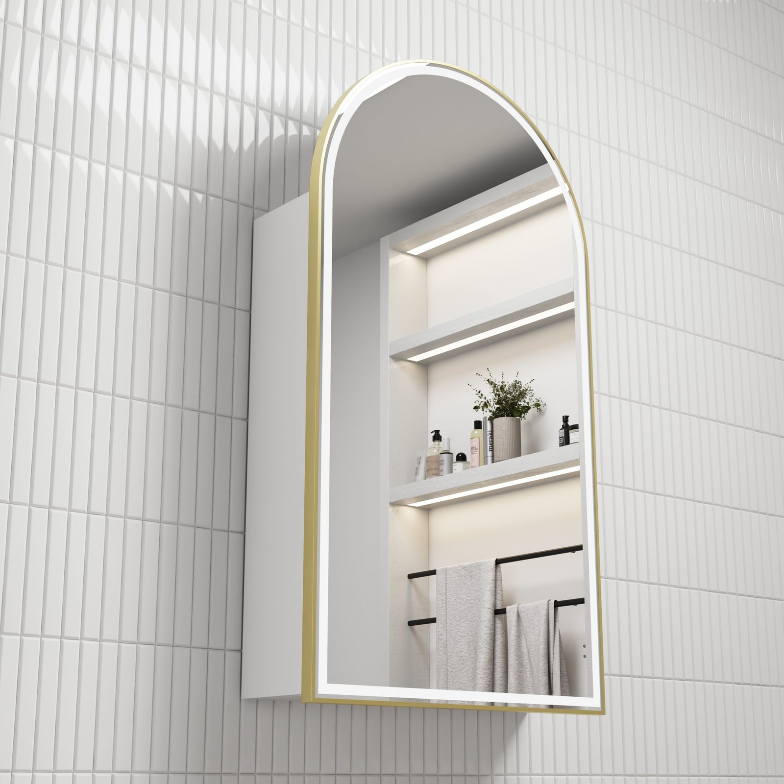 Aulic Canterbury Arch LED Shaving Cabinet