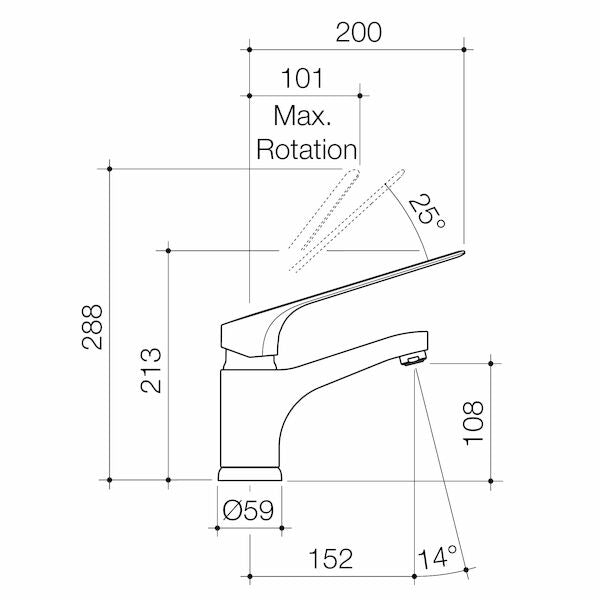 Caroma ACQUA MIXER HANDLE 40MM