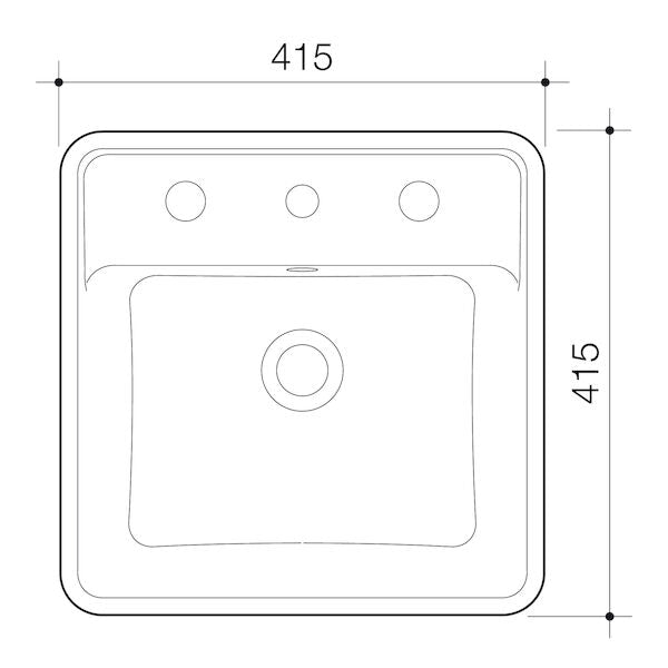 Caroma Carboni II Semi Recessed Basin 1TH