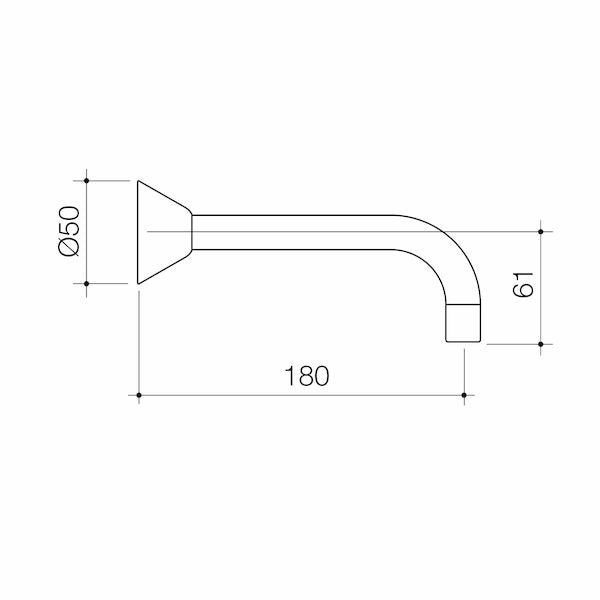 Caroma Classic Cross Basin Outlet 185mm
