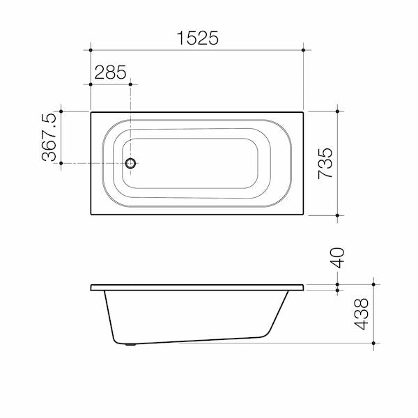 Caroma Luna® 1525 Island Bath