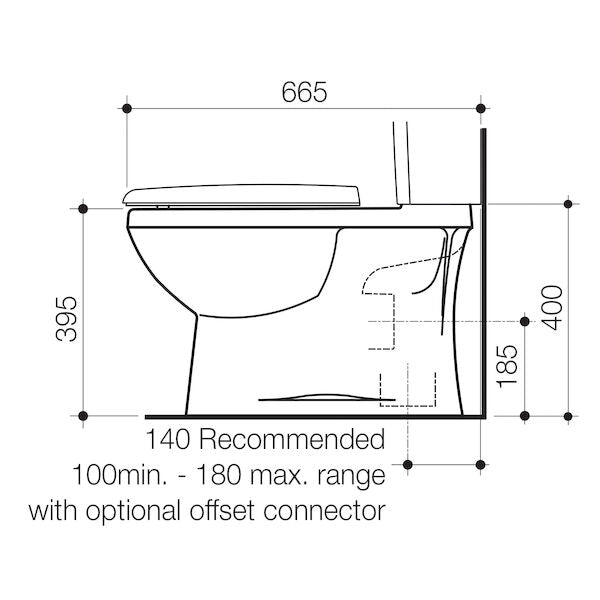 Caroma Mirage Close Coupled S Trap Pan