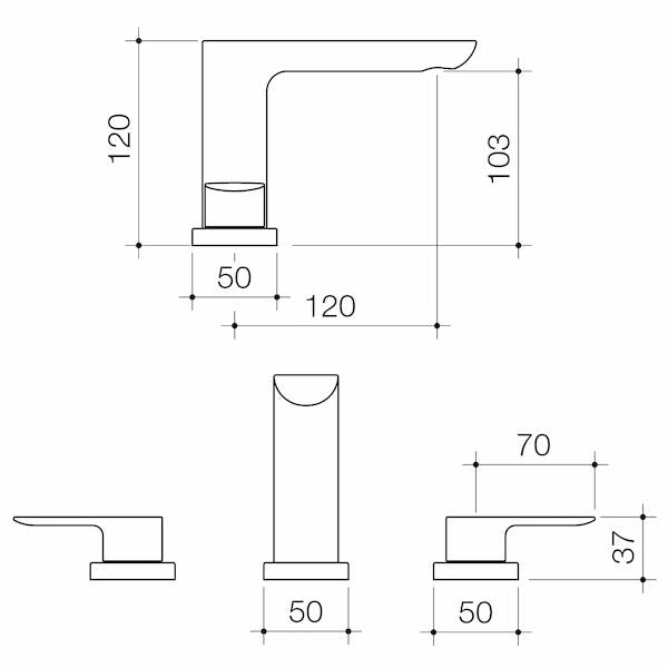Caroma Contura® Basin Set