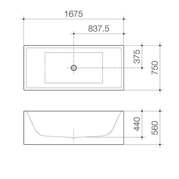 Caroma Liano 1675 Freestanding Bath