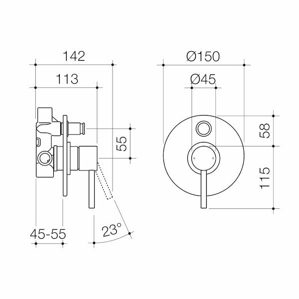 Caroma Titan Bath/Shower Mixer with Diverter