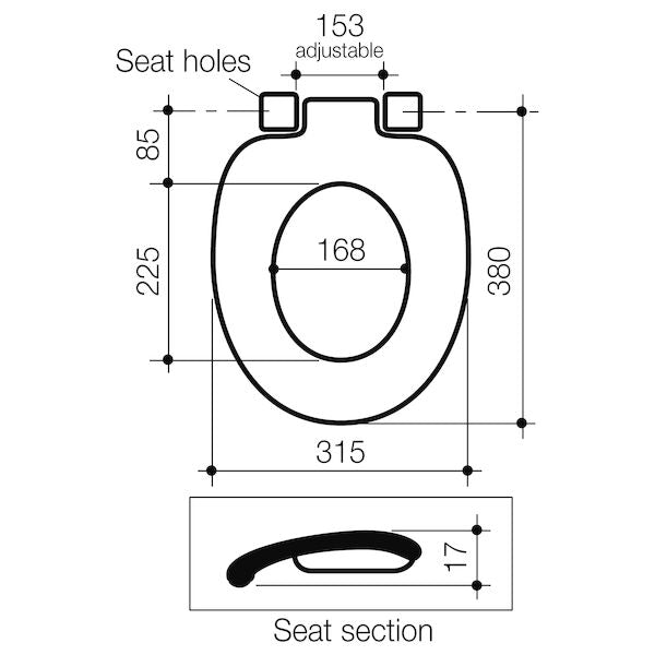 Caroma Junior Toilet Seat with GermGard®