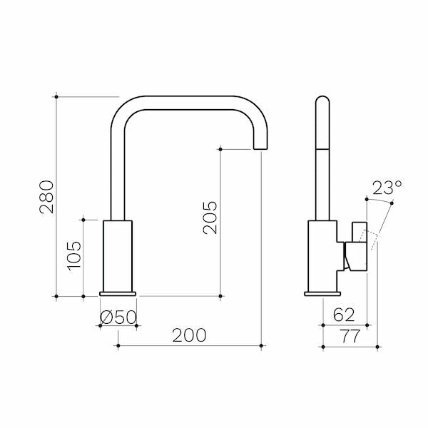 Clark Round Blade Sink Mixer - Matte Black - Lead Free