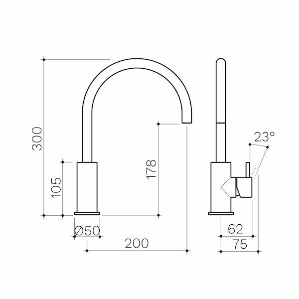 Clark Round Pin Sink Mixer - Lead Free