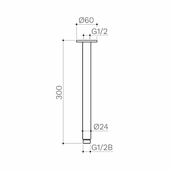 Clark Ceiling Arm 300mm