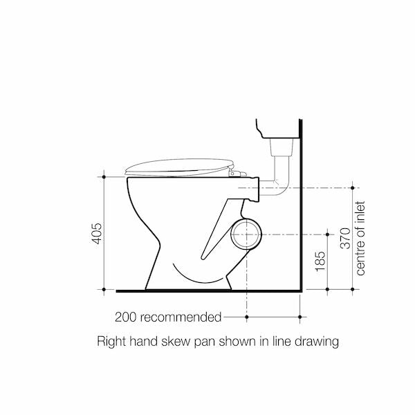 Caroma Concorde Left Hand Skew Trap Pan