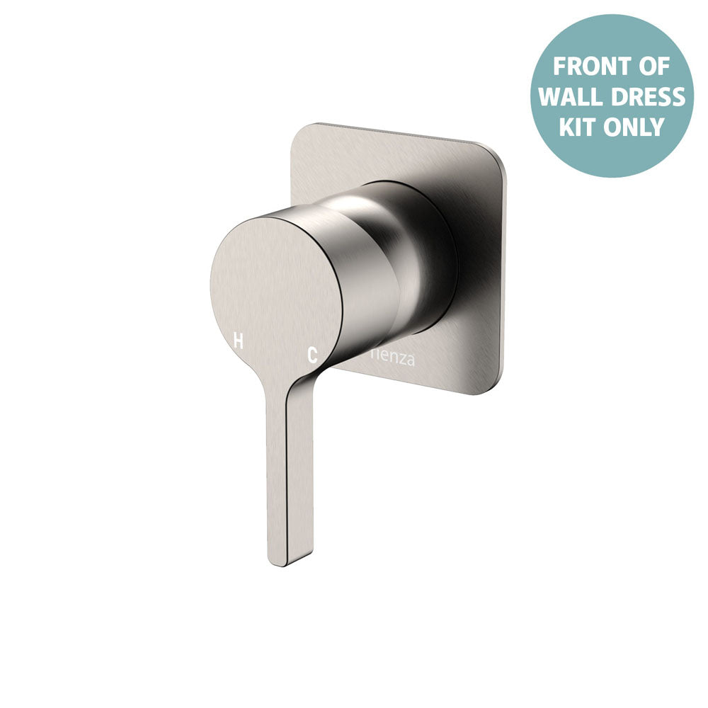 Sansa Wall Mixer Dress Kit, Square Plate - Brushed Nickel