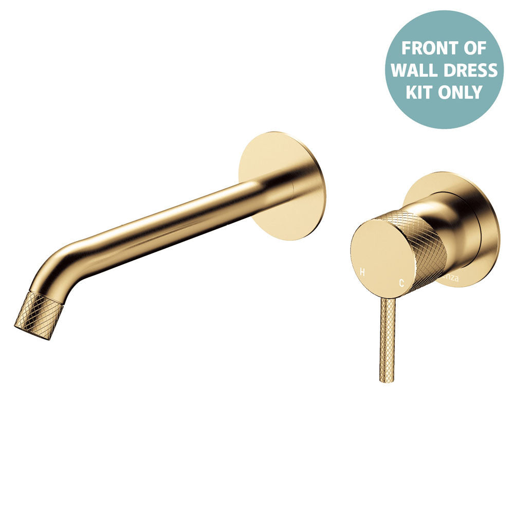 Fienza Axle Wall Basin/Bath Mixer Dress Kit, Round Plates, 200mm Outlet