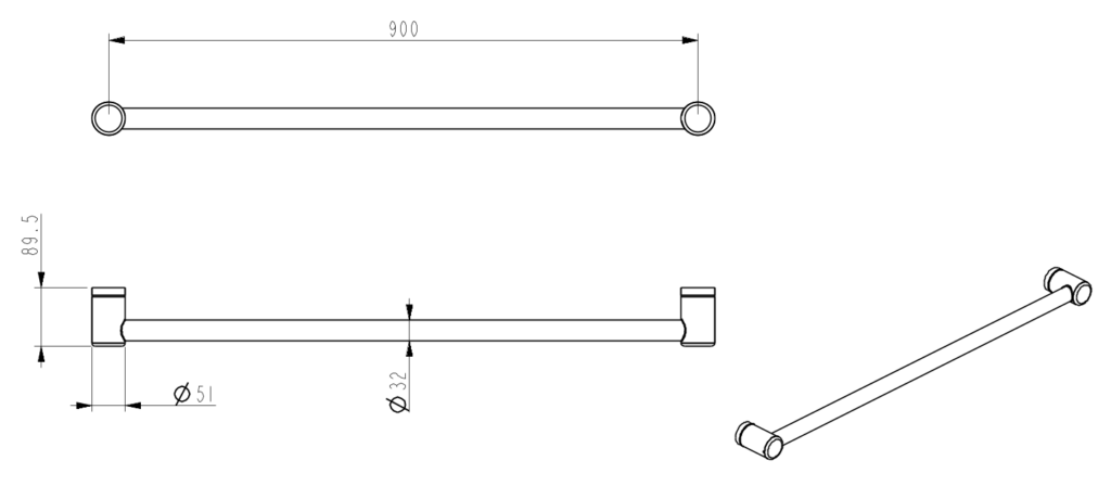 Mica Care Grab Rail - Horizontal
