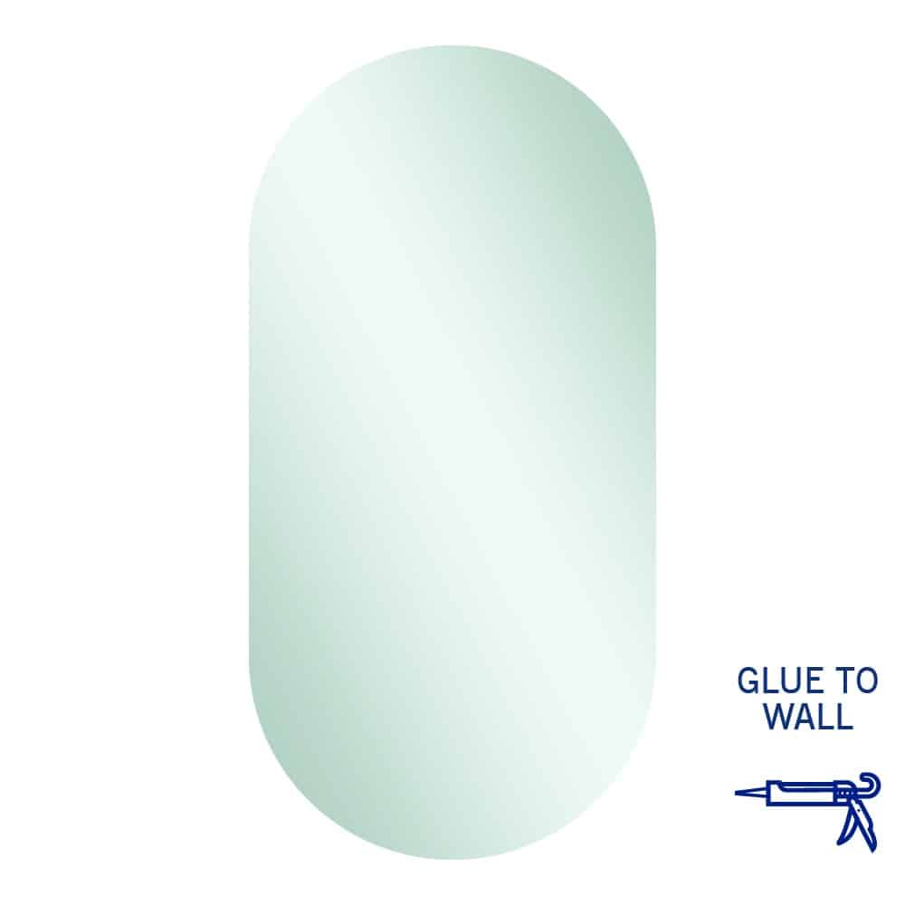 Duke Polished Edge Pill Mirror Glue-to-Wall