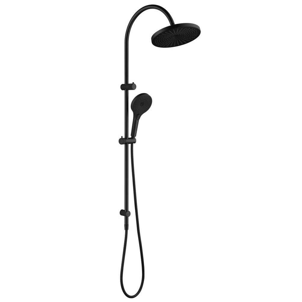 Bella Vista Mica Fluted Gooseneck Dual Shower Rail