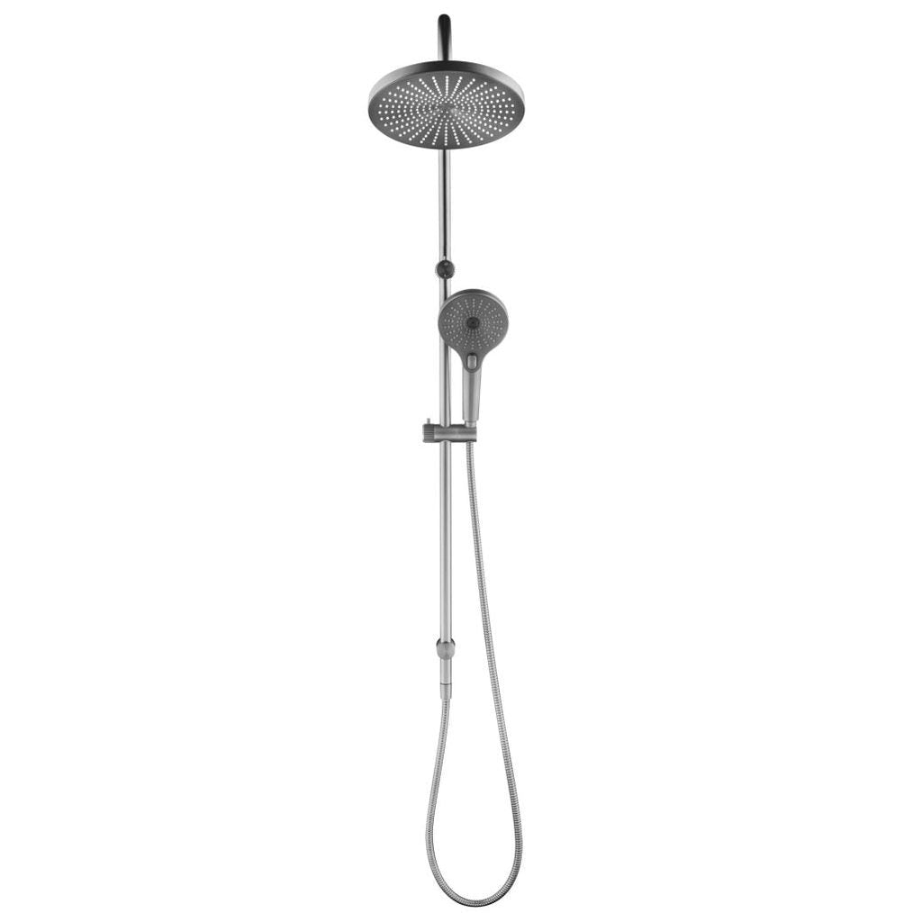 Bella Vista Mica Fluted Gooseneck Dual Shower Rail