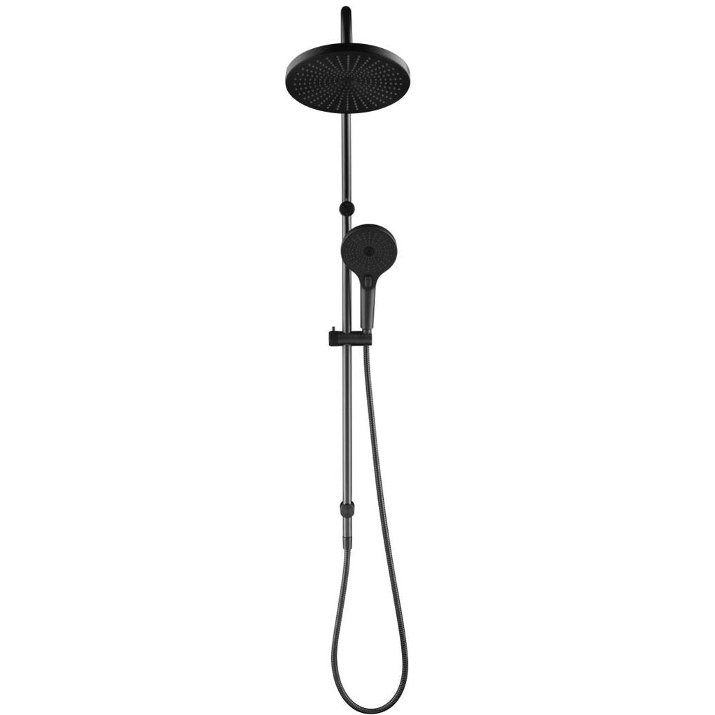 Bella Vista Mica Fluted Gooseneck Dual Shower Rail