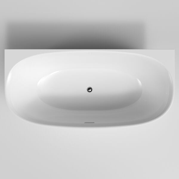 Caroma Riviere 1700mm Back to Wall Bath with Overflow