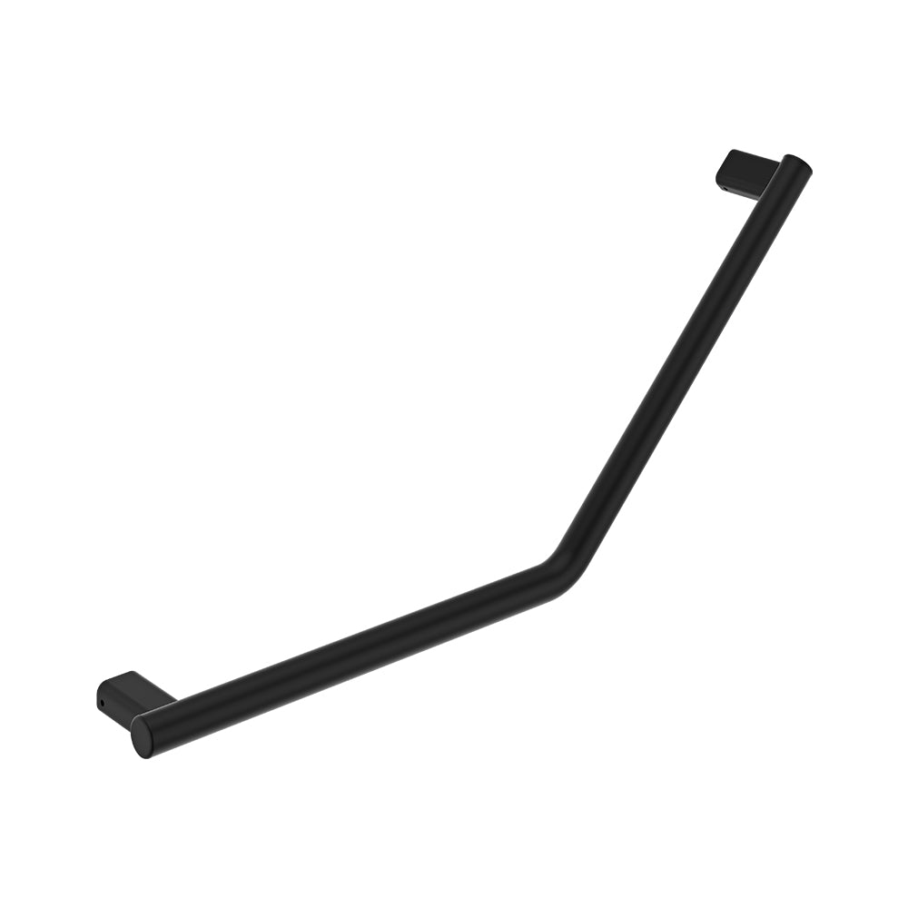 Fienza 135° Care Slimline Ambulant Care Reversible Left/Right Hand Grab Rail - Matte Black