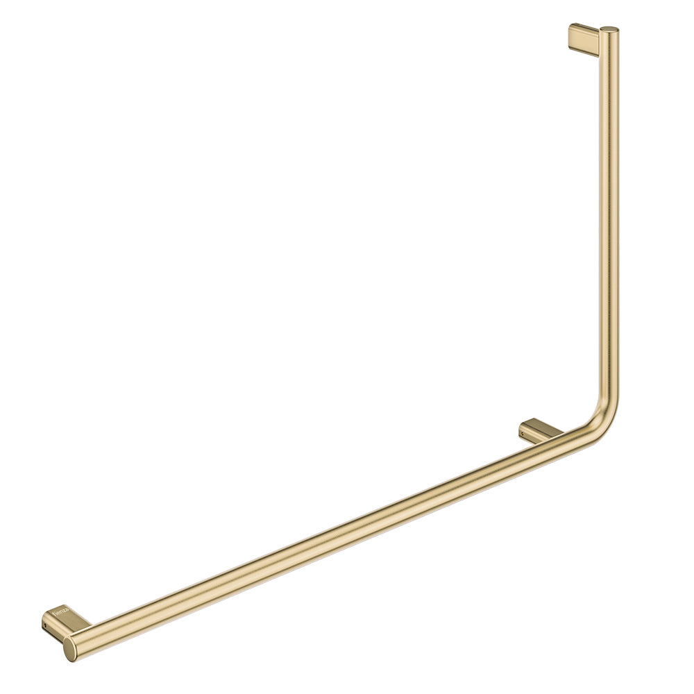 Fienza 90° Care Slimline Left-Hand Grab Rail - Urban Brass