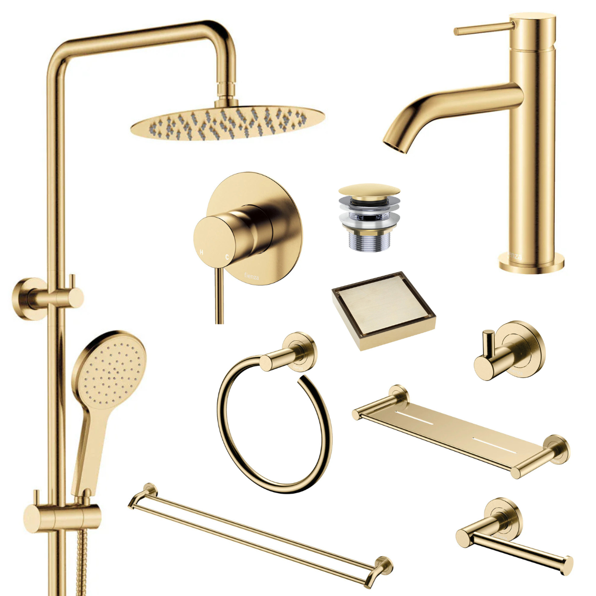 Fienza Kaya Bathroom 10 Piece Package – Urban Brass
