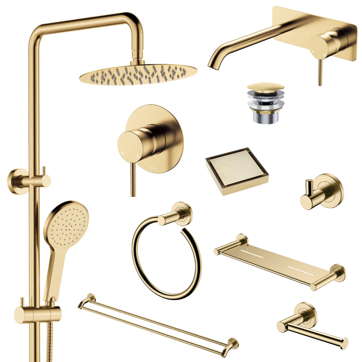 Fienza Kaya Bathroom 10 Piece Package – Urban Brass