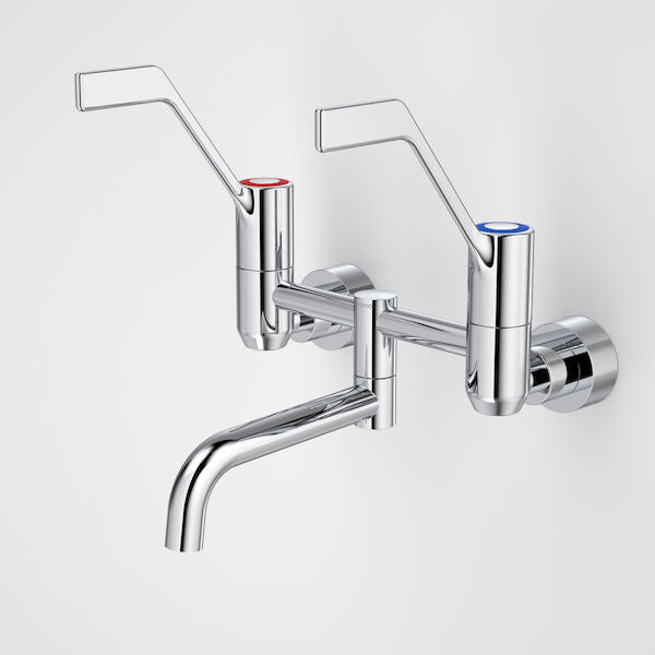 Caroma G Series+ Underslung Exposed Wall Sink Set (200mm outlet + 150mm handles) - Lead Free