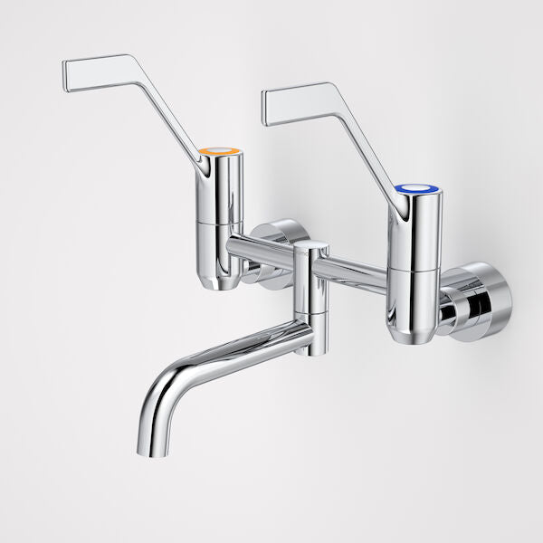 Caroma G Series+ Underslung Exposed Wall Sink Set (200mm outlet + 150mm handles) - Lead Free
