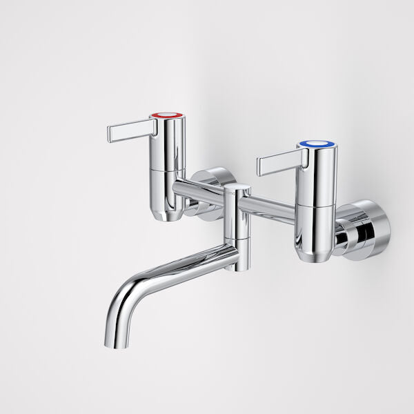 Caroma G Series+ Underslung Exposed Wall Sink Set (200mm outlet + 150mm handles) - Lead Free