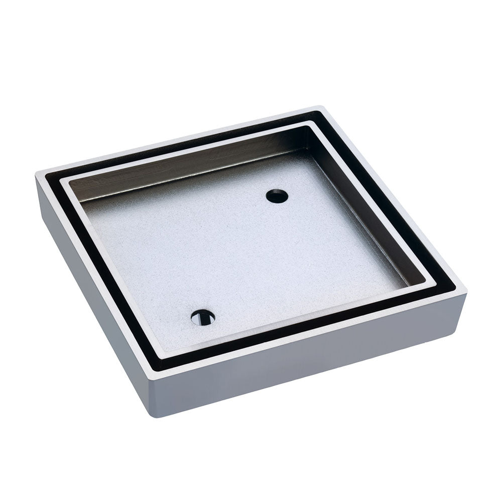 Fienza Square Tile Bed Floor Waste, 90mm Outlet - Chrome