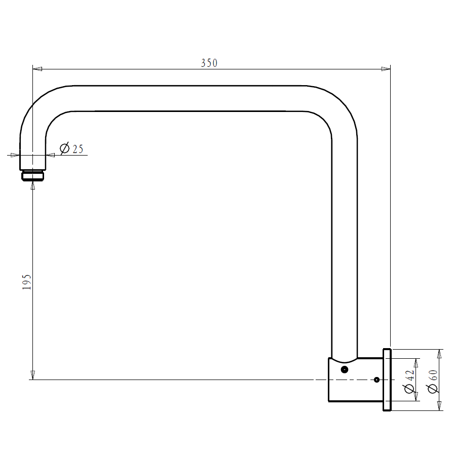 Bella Vista Mica Heritage Gooseneck Shower Arm
