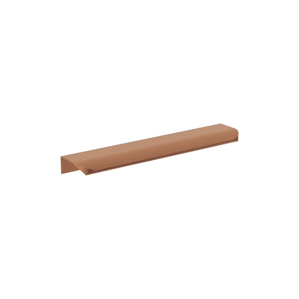 Edge Curved Pull Handle 200mm - Brushed Copper