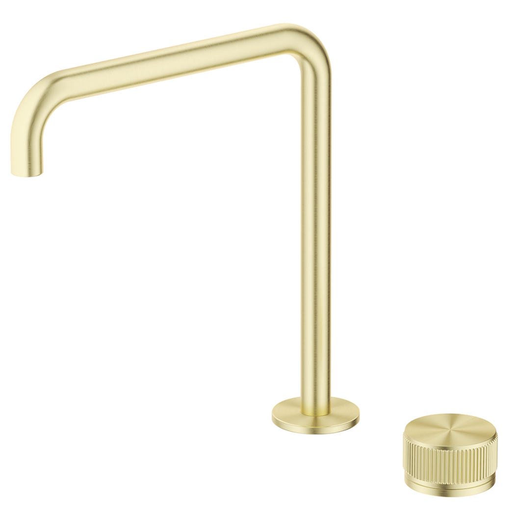 Bella Vista Mica Fluted Soft-Square Hob Sink/Basin Mixer Set