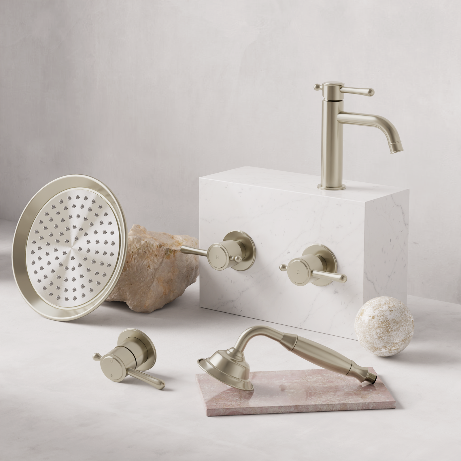 Meir Harrington Shower mixer finished parts