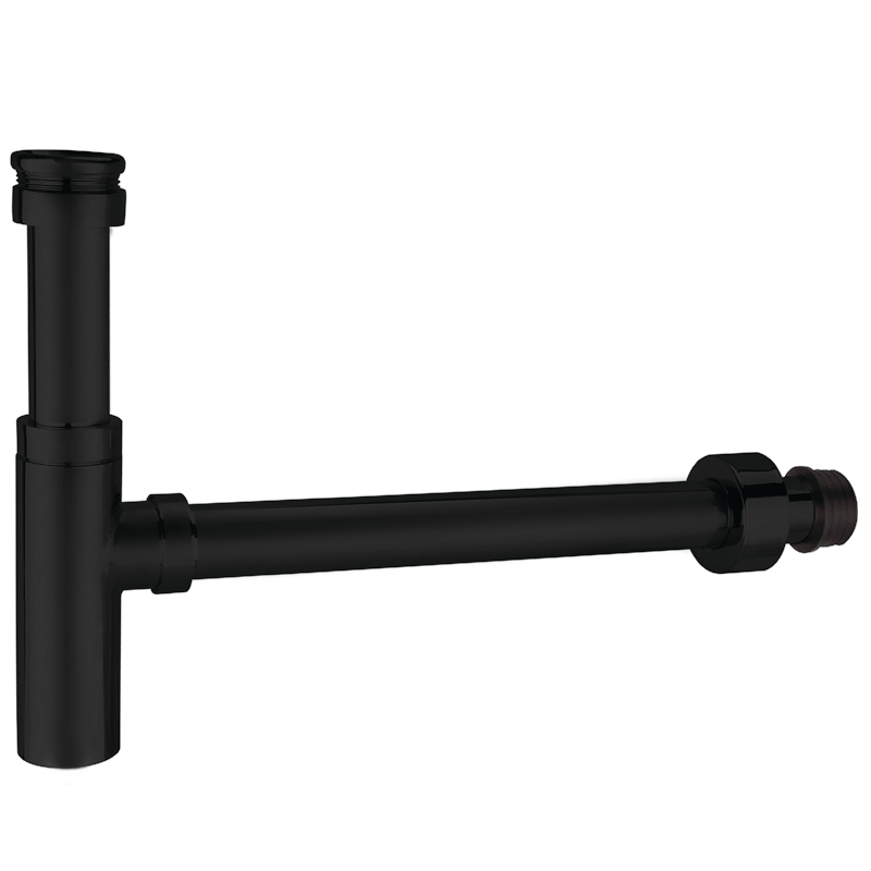 Johnson Suisse Bottle Trap Round 40mm Slimline with 32mm Adaptor - Black