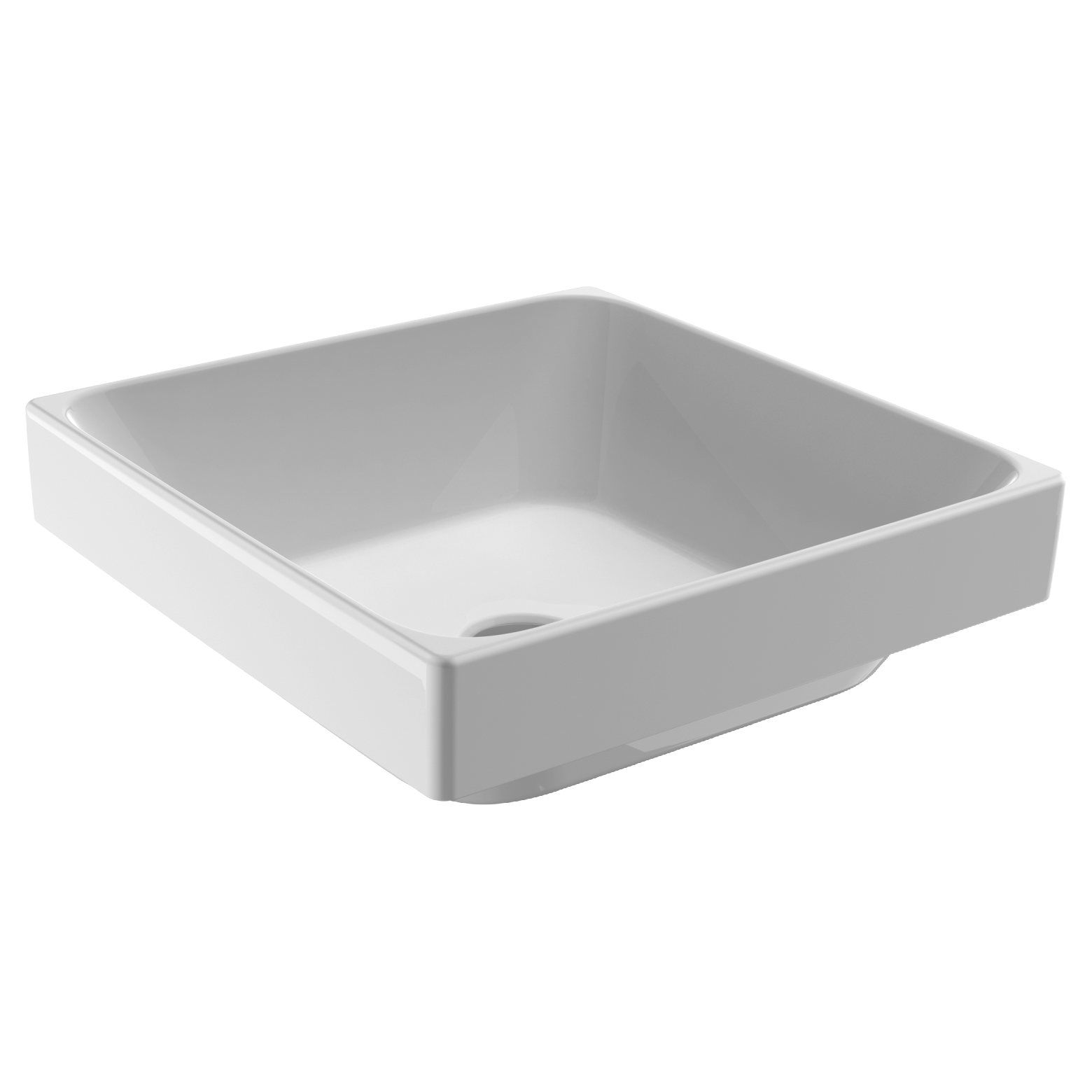 Johnson Suisse Gemelli Square Semi-Inset Basin 400 x 400mm - Chrome Pop-Up Waste