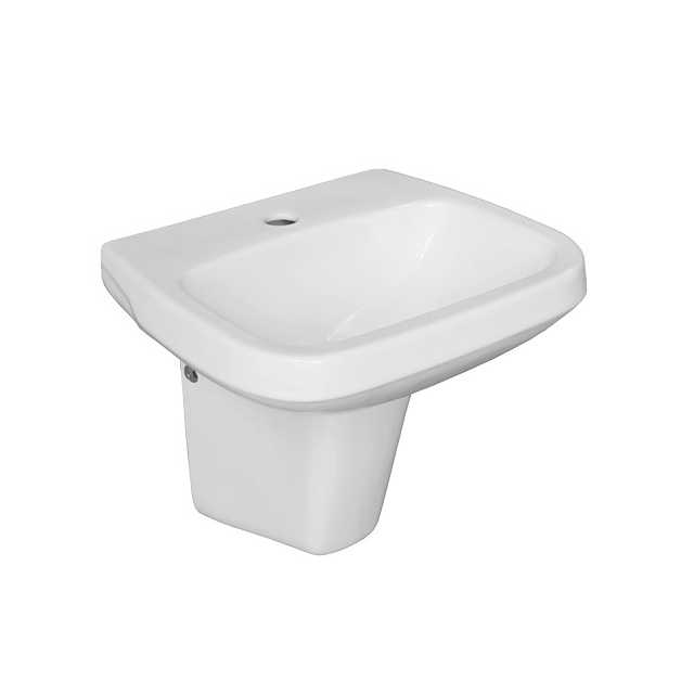 Johnson Suisse Life II Wall Basin 495 x 410mm - Bottle Trap & Chrome Plug & Waste