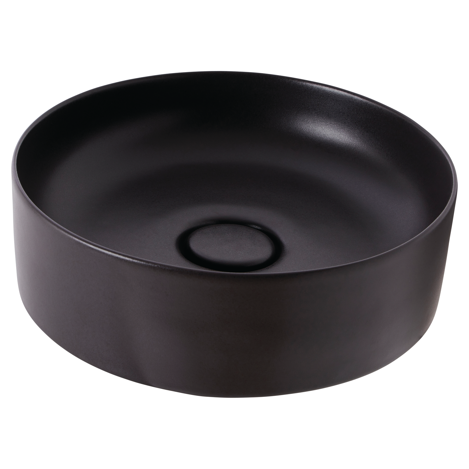 Johnson Suisse Venezia Round Counter Top Basin 390mm - Matte Black